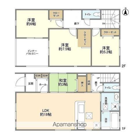 東武鉄道野田線 野田市駅 徒歩11分 2階建 築3年(4LDK)の間取り写真