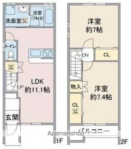 アプトルーナ２１５(2LDK)の間取り写真