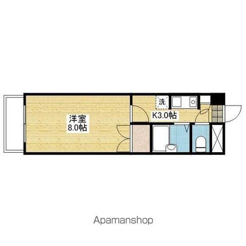 グランシャリオ(1K/3階)の間取り写真