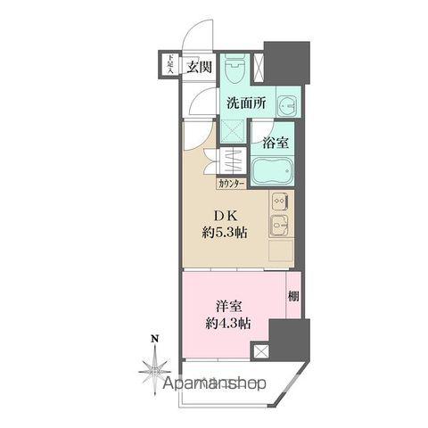 ルフォンプログレ元浅草マークス(1DK/6階)の間取り写真
