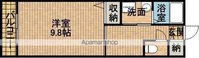 GOLD M KAMO(1K/3階)の間取り写真