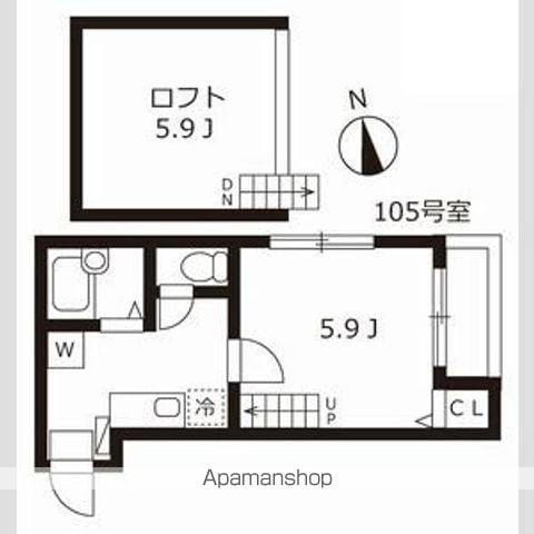 シェーネスハイム黒門(1K/1階)の間取り写真