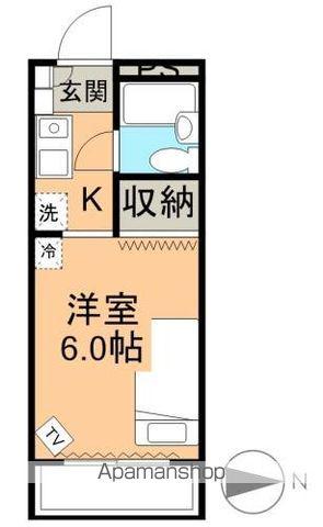 セントラル白山(1K/2階)の間取り写真