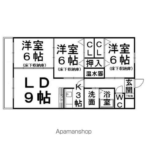 フェイマスKITAMI2番館(3LDK/2階)の間取り写真