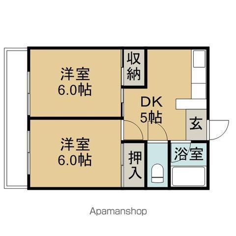 榊原ビル(2DK/4階)の間取り写真