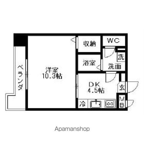 グレイス泉(1K/8階)の間取り写真