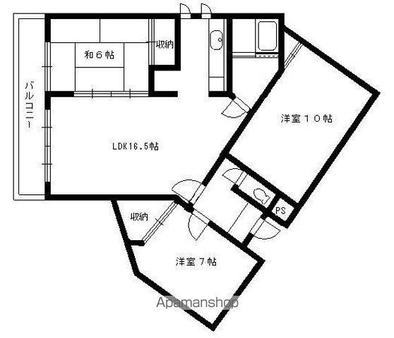 セレーブル(3LDK/4階)の間取り写真
