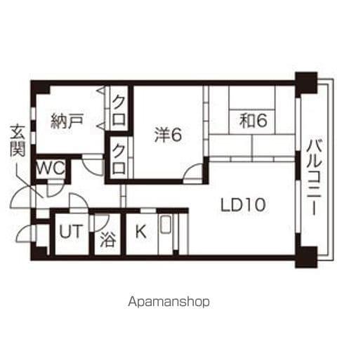 ロイヤルレインボー平岸B棟(3LDK/5階)の間取り写真