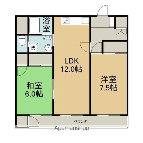 メゾン新浜(2LDK/6階)の間取り写真