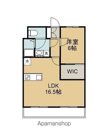 伸晃マンション壱番館(1LDK/4階)の間取り写真