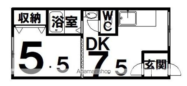 エーコー大楽毛B(1DK/1階)の間取り写真