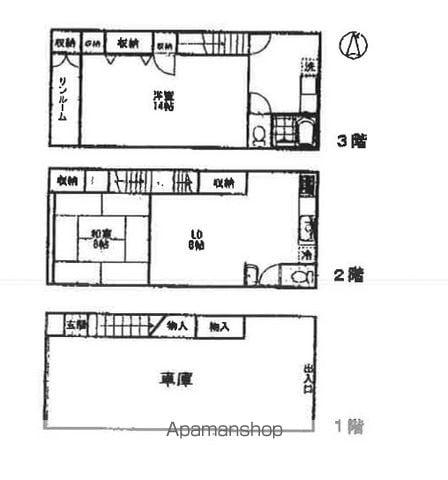妙高はねうまライン 高田駅(新潟) 徒歩6分 2階建 築36年(2LDK)の間取り写真