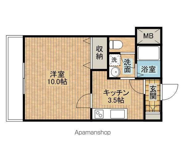 アパートメントハウスキャロル(1K/1階)の間取り写真