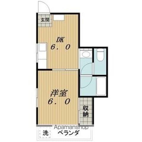 松田ビル(1DK/3階)の間取り写真