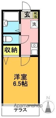 メゾンハーベスト2(1K/1階)の間取り写真