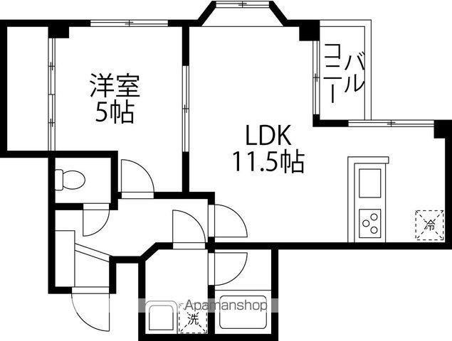 エトワール新神田(1LDK/2階)の間取り写真