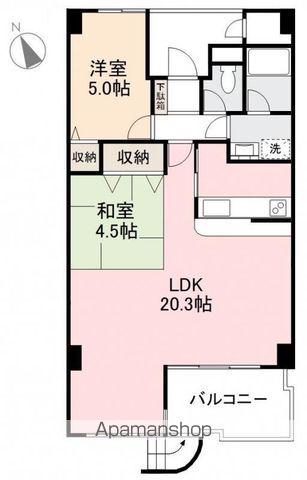 ユートピアヒルズ(2LDK/1階)の間取り写真