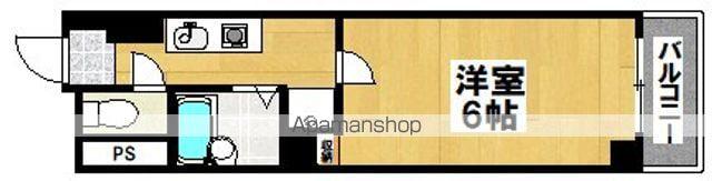 コーポキタノ(1K/4階)の間取り写真