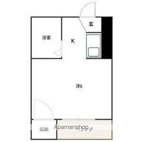 城南ビル(ワンルーム/5階)の間取り写真