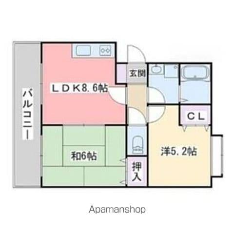 センチネール横浜A(2LDK/1階)の間取り写真