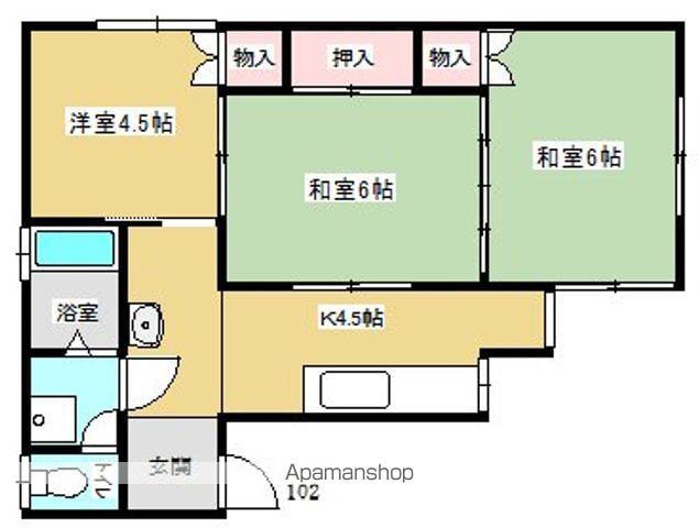 コーポ大成(3K/1階)の間取り写真