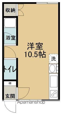 コンノハイツⅡ(ワンルーム/1階)の間取り写真