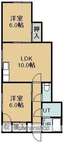 ポートレジデンス(2LDK/1階)の間取り写真