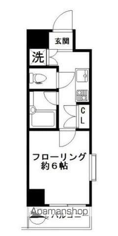 ルーブル高円寺弐番館(1K/4階)の間取り写真