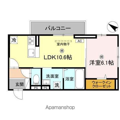 BRANSIA出町(1LDK/2階)の間取り写真