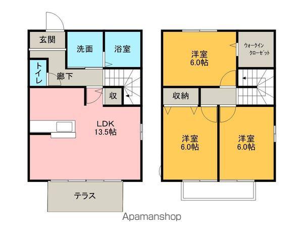 和の家　Ｅ(3LDK)の間取り写真