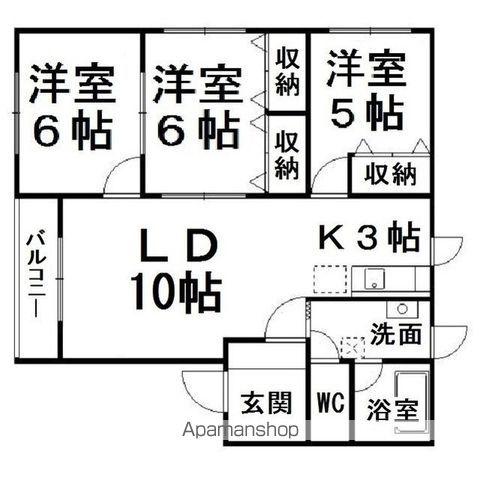 ドルチェⅠ(3LDK/2階)の間取り写真