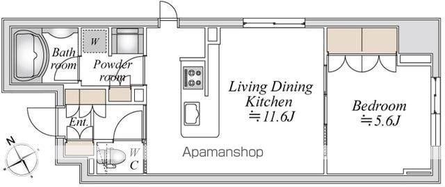 LA DOUCEUR浅草橋(1LDK/8階)の間取り写真