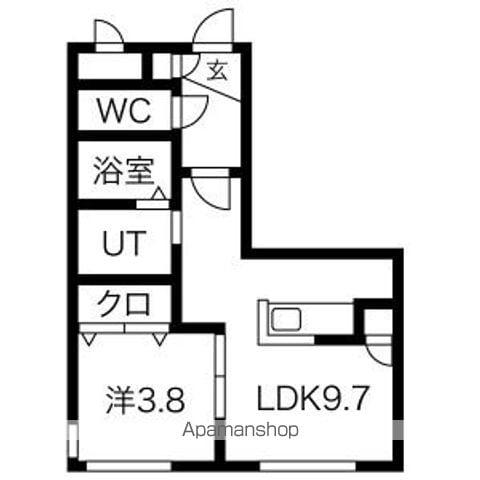 HALENIX 札幌医大前(1LDK/3階)の間取り写真