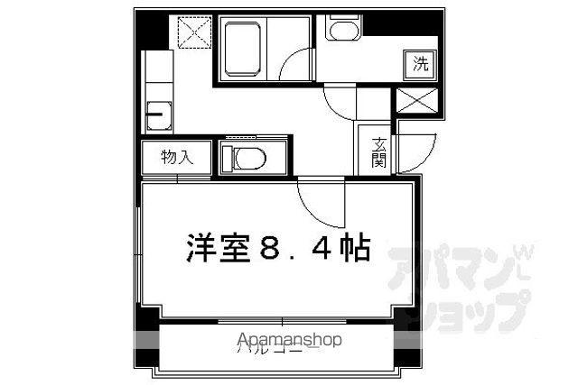 ヴァンイースト/ウエスト(1K/5階)の間取り写真