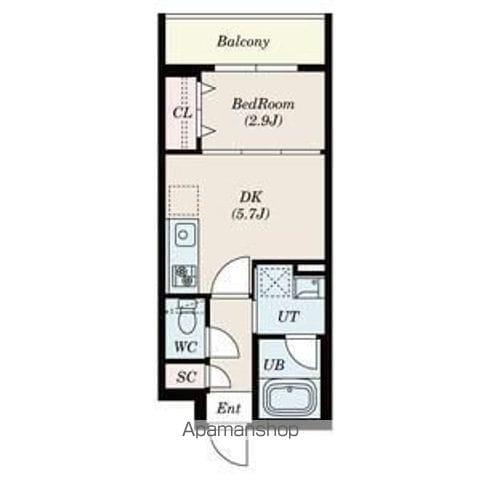 SーRESIDENCE北大前ASCENT(1DK/3階)の間取り写真