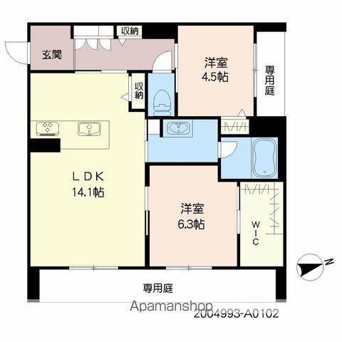 シャーメゾンROOX(2LDK/1階)の間取り写真