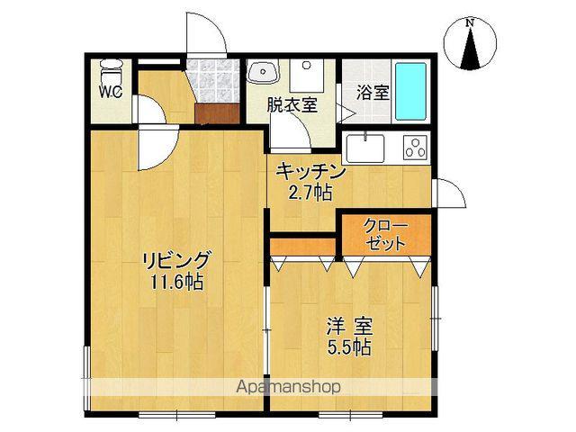 リベアウェル(1LDK/1階)の間取り写真