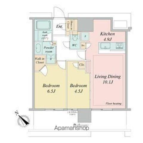 NAGOYA THE TOWER(2LDK/4階)の間取り写真