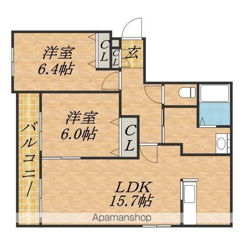 ハーベスト(2LDK/2階)の間取り写真
