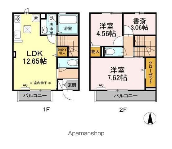 ＨＡＰＰＩＮＥＳＳ・Ｍ(2SLDK)の間取り写真