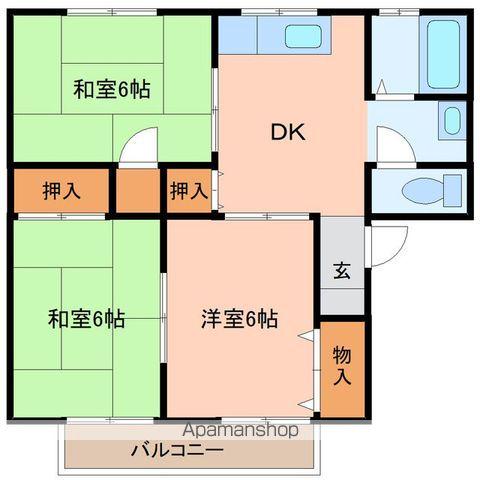 セジュールアント(3DK/2階)の間取り写真