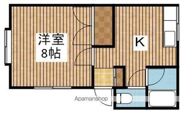 スリーハイツ(1K/2階)の間取り写真