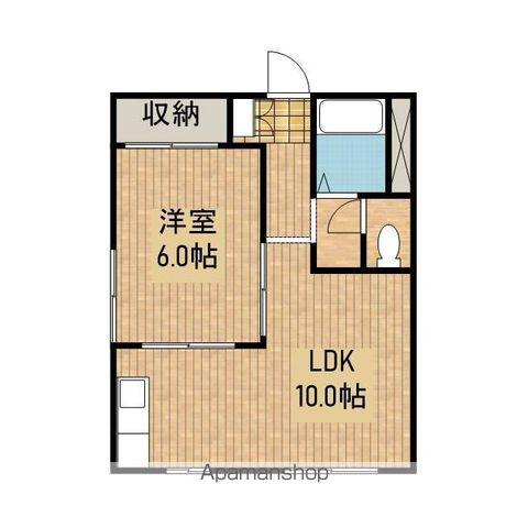 アーバンハイツ城西B(1LDK/2階)の間取り写真