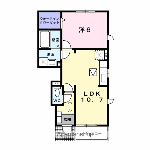 コテージノエル(1LDK/1階)の間取り写真