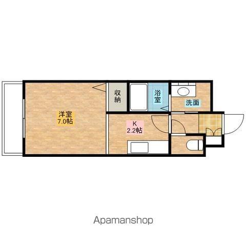 カーサ・ボニート(ワンルーム/1階)の間取り写真