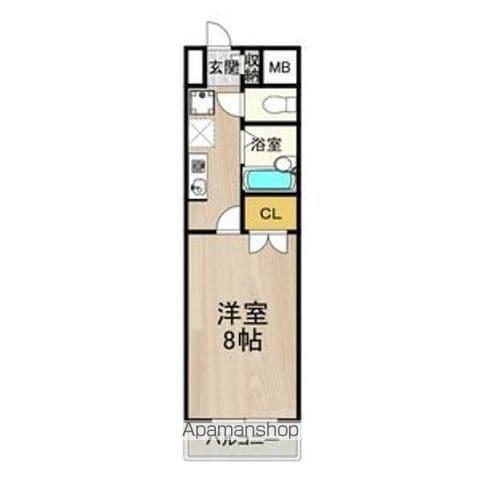 ヒストリカル堺(1K/4階)の間取り写真