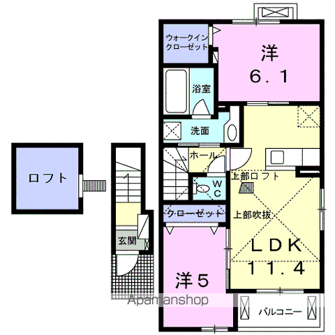 ソラーナ(2LDK/2階)の間取り写真