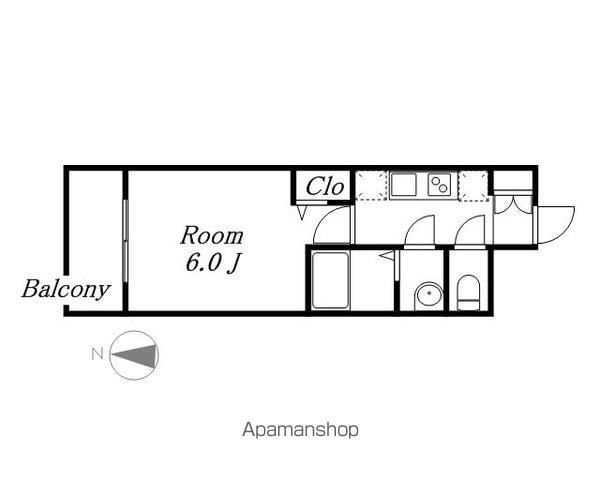 プレサンス名古屋幅下ファビュラス(1K/13階)の間取り写真