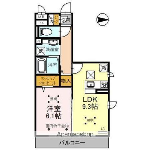 ルピナスⅤ(1LDK/1階)の間取り写真