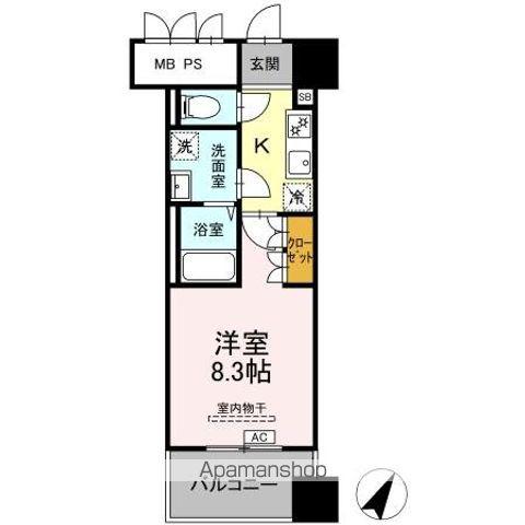 D-ROOM千葉中央(1K/6階)の間取り写真